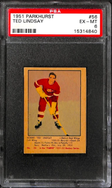 1951 Parkhurst #56 Ted Lindsay Psa 6 15314840