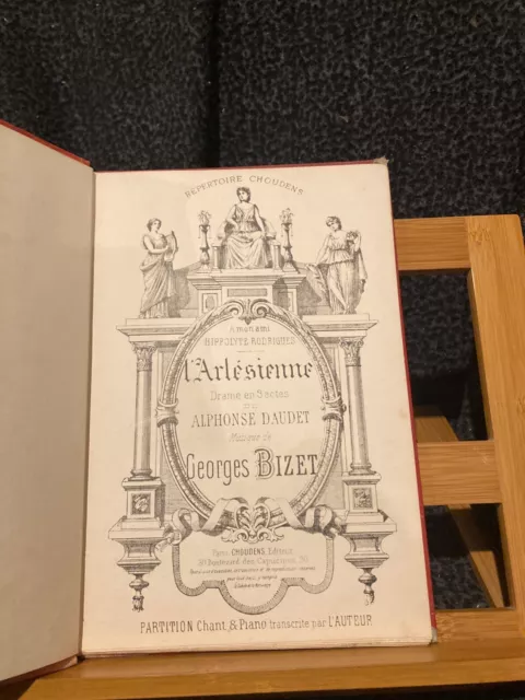 Georges Bizet L'Arlésienne partition piano éditions Choudens