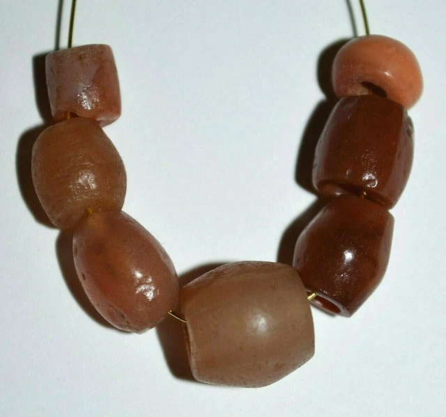 Ancient Agate Stone Excavated Djenne Dig Beads Mali African Trade 1000 Years Old
