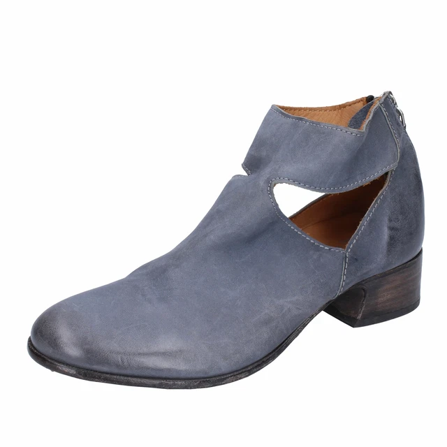 chaussures femme MOMA - 37 EU - bottines bleu cuir DT182