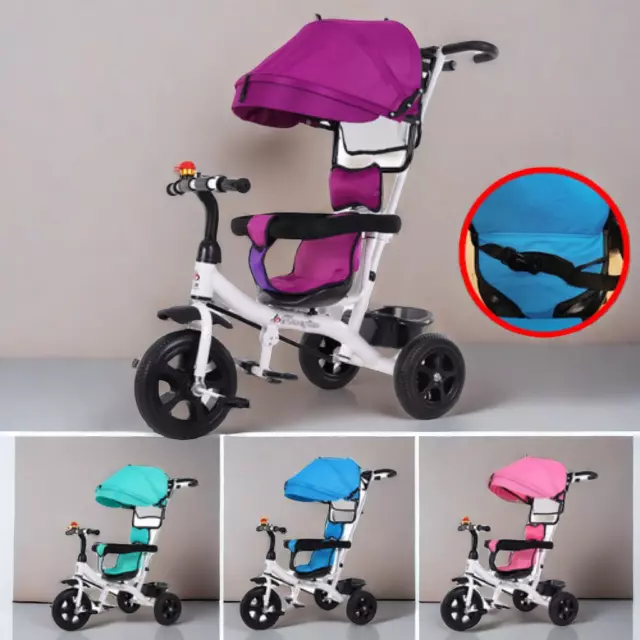 AU Tricycle Bike Reverse Toddler Trike Ride-On Baby Prams Kids Toy Stroller Gift