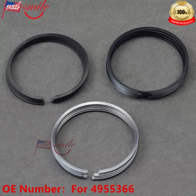 6x Piston Ring Sets For Dodge Ram Fit Cummins 6.7 6.7L Diesel Cummins ISB6.7 4.9