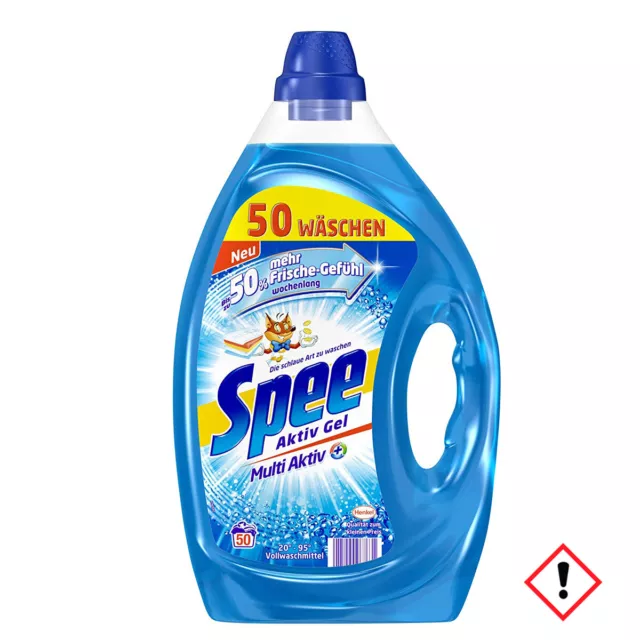 Spee 2in1 Actif Gel Lessive Long Arôme 2500ml 4er Paquet