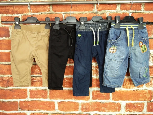 Baby Boy Bundle Age 6-9 Months Next M&S Trousers Jeans Cargo Bottoms Infant 74Cm