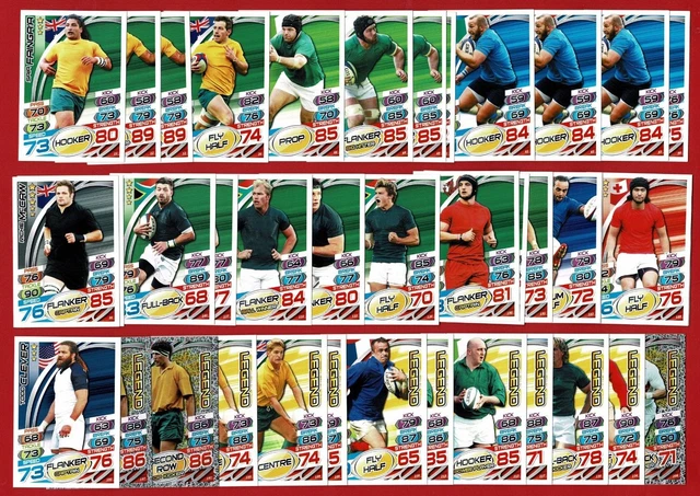 TOPPS - RUGBY ATTAX - CARTE COLLEZIONABILI 2015 x 40 GRANDI GIOCATORI INTERNAZIONALI (QG04)
