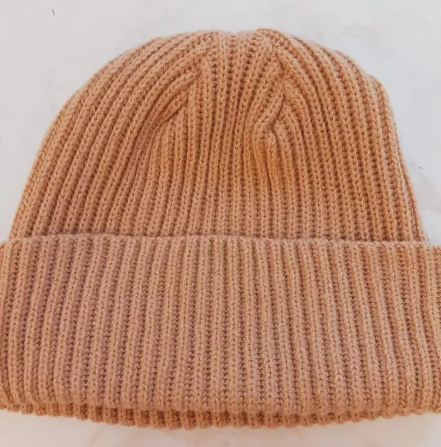 Made in Scotland Beautiful Unisex, 4 ply, Cashmere Beanie     RICH CAMEL