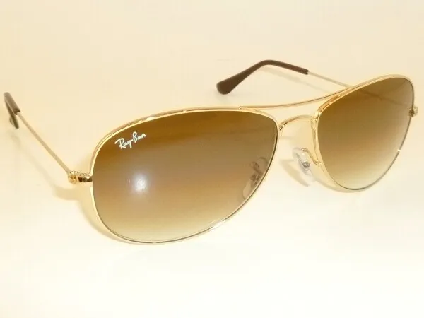 New Ray Ban Sunglasses  COCKPIT Gold  RB 3362 001/51  Brown Gradient Lenses 59mm