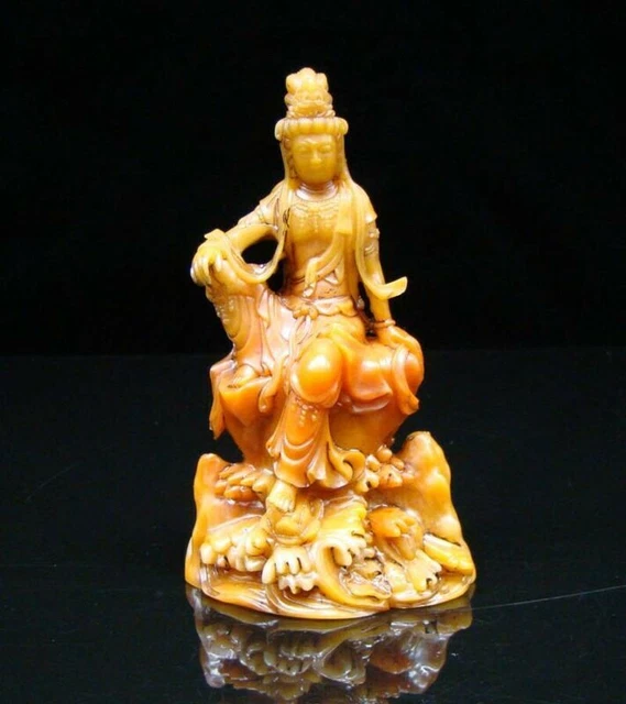 CHINESE SHOUSHAN STONE Jade Handmade Carved Statue Buddha $29.99 - PicClick