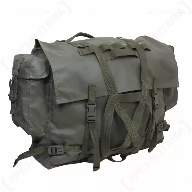 Original Swiss Army Mountain Rucksack - Bag Military Surplus Vintage Olive Green