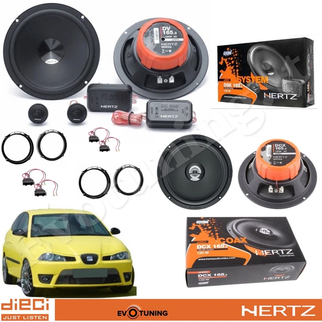 Kit 4 Casse Altoparlanti Hertz Dsk 165.3 Anteriori per Ford Fiesta dal 2008