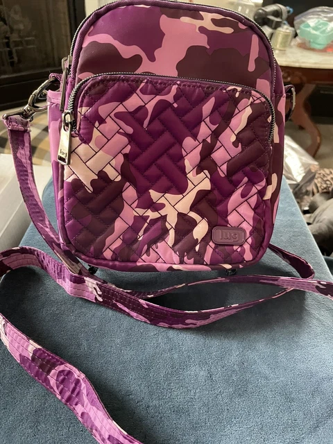 Lug Can Can Camo Print Crossbody Or Belt Bag With Adjustable Strap Quilted