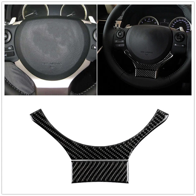 For 2014 2015-2018 LEXUS IS250 IS300 IS350 Black Car Steering Wheel Cover Trim