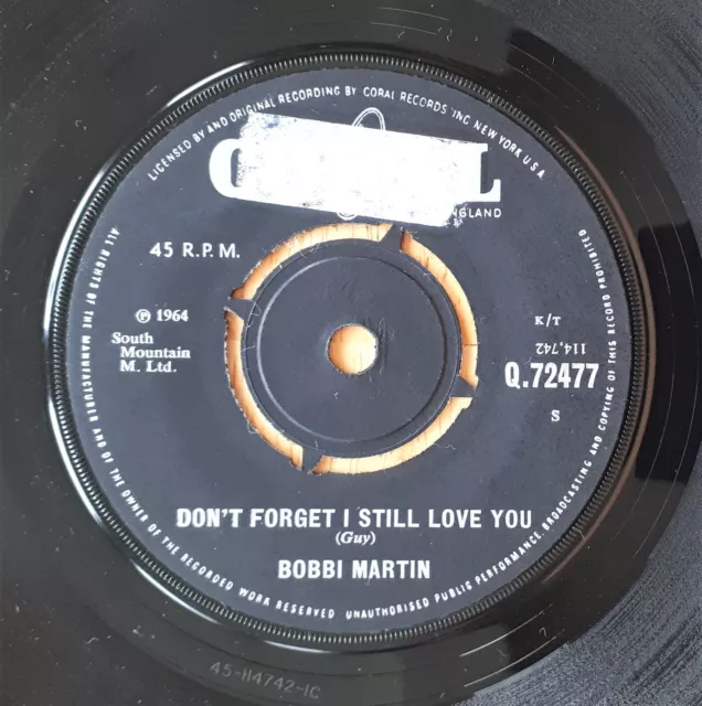 Bobbi Martin - Don't Forget I Still Love You 1964 7" VINYL/KORALLE Q.72477