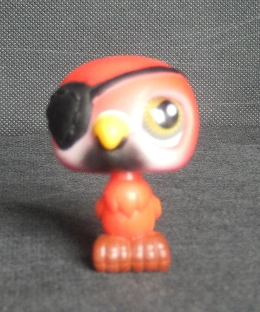 Figurine Littlest PetShop Perroquet Pirate #331 - Collector Occasion | Jouet Perroquet Vintage LPS