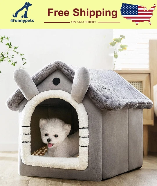 Indoor Warm Dog House Soft Pet Bed Tent House Dog Kennel Cat Bed with Removable