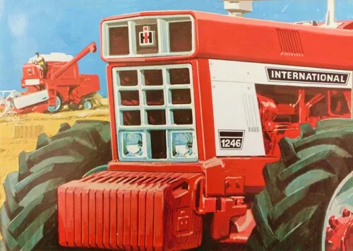 International Harvester Case 1246 XL Tractor Brochure Poster Artists Painting A3