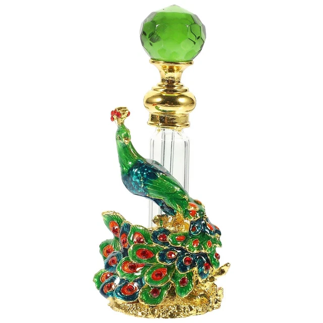 Perfume Bottle Vintage Sample Bottle Portable Peacock Empty Perfume Container
