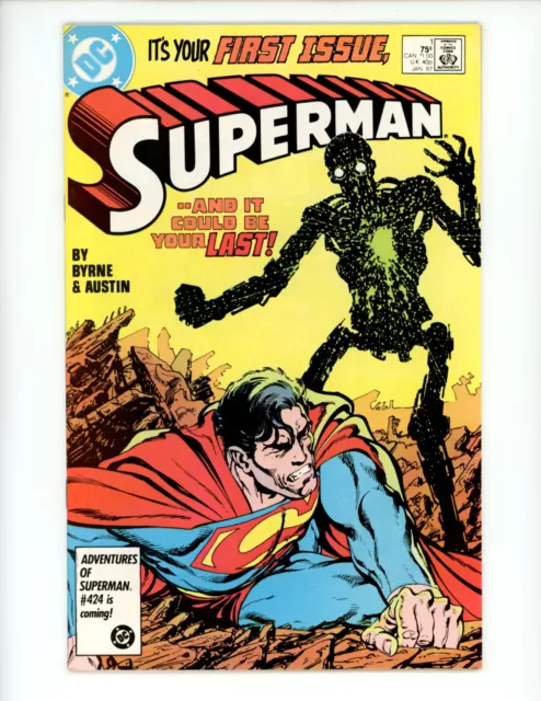 Superman #1 Comic Book 1987 VF John Byrne DC Heart of Stone Metallo