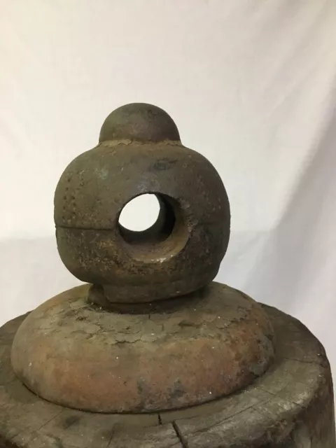 Antique Folk Art Horse Weight Wood Iron 7