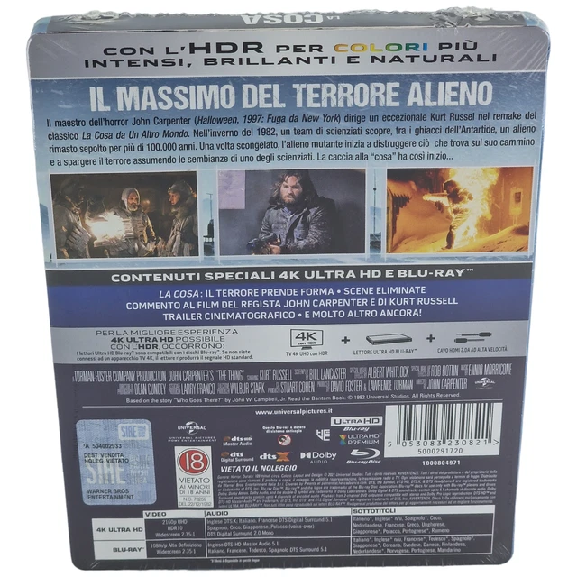 The Thing Steelbook Blu-ray 4K Ultra HD + Blu-ray Region Free VF 3