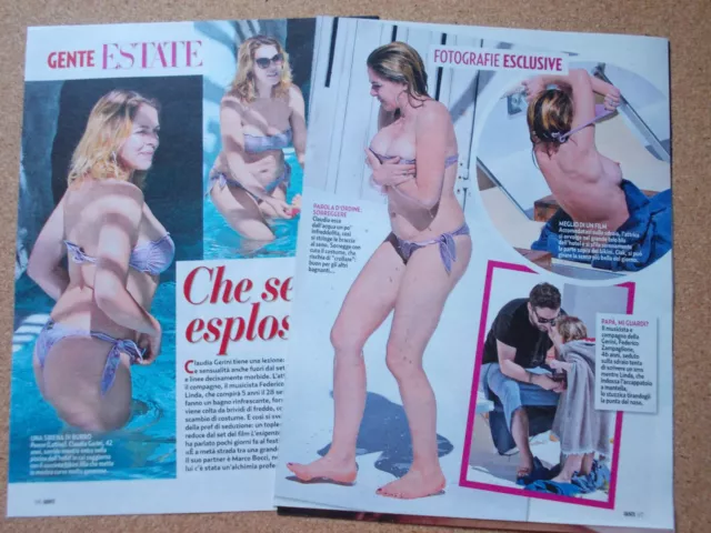 Italian Clipping Ritaglio 2014 CLAUDIA GERINI che sexy esplosione 2 PAGINE .