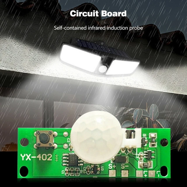 Módulo sensor de control de placa de circuito de lámpara solar de 3,7 V hágalo usted mismo controlador infrarrojo