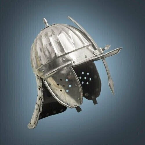 Medieval Knight Warrior Hussars Helmet Wearable Halloween Gift LARP Reenactment