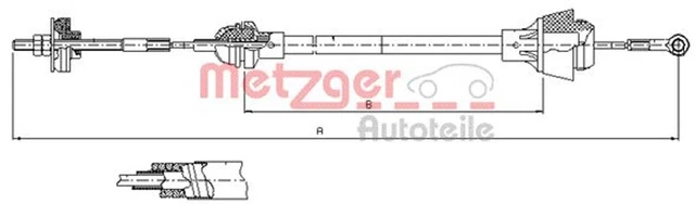 Cavo frizione cavo frizione Metzger 10.3601 per Skoda Felicia 6u1 2 1 6u5 pick up