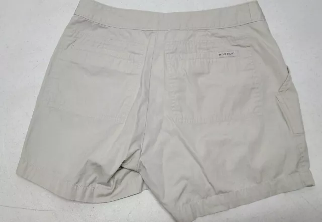 Womens Woolrich Size 10 Beige Summer Chino Shorts Casual 2