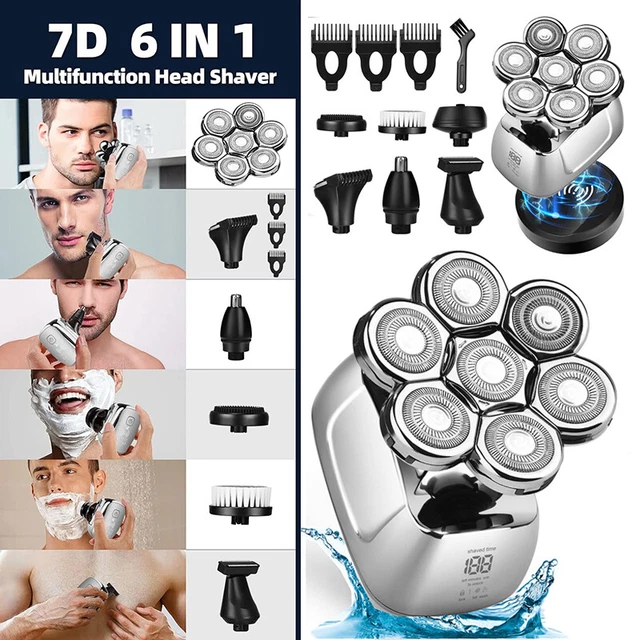 6 IN 1 Electric Shaver 7 Heads Razor Beard Hair Trimmer Beard Remover Wireless