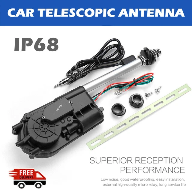 12V Universal Electric Power Automatic Antenna Car SUV AM FM Radio Mast Aerial