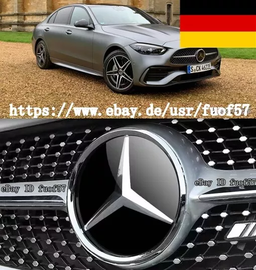 Für Mercedes Benz 2011-2018 W205 W212 W176 W218 Silber Stern Emblem grill Logo