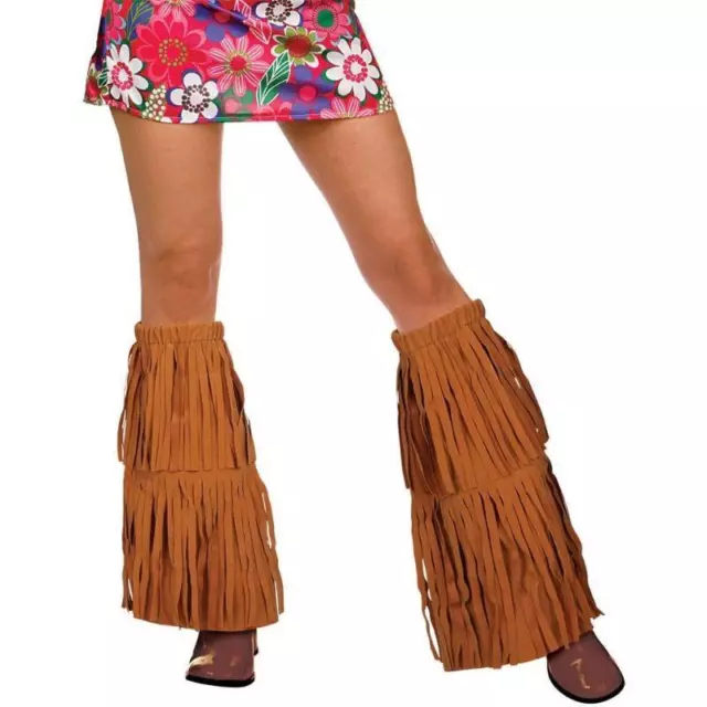 Costumi malvagi stivali con frange hippie copri stivali adulti hippy abito elegante
