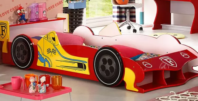 Racing formula1 Car Bed King single Kids Children Sporty Dream bed model 219-Red