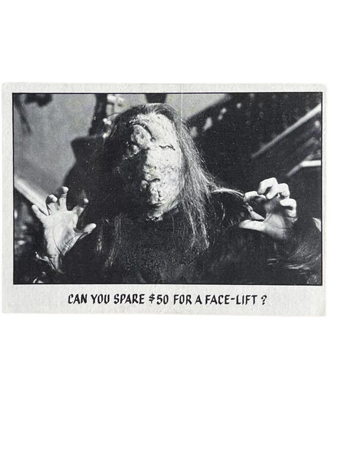 Vtg 1973 Scary Monster Creature Feature You’ll Die Laughing #44 Trade Card B/W