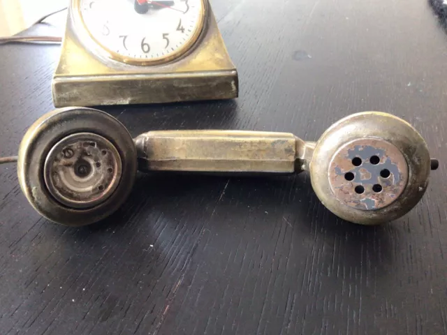 Vintage Brass  Telephone Lamp  ,Sessions Clock ,Rare Lamp & Clock Work 3