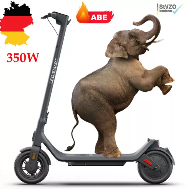 Elektro Roller 350W 10" Mit Strassenzulassung Abe E-Scooter Bis 30Km Reichweite