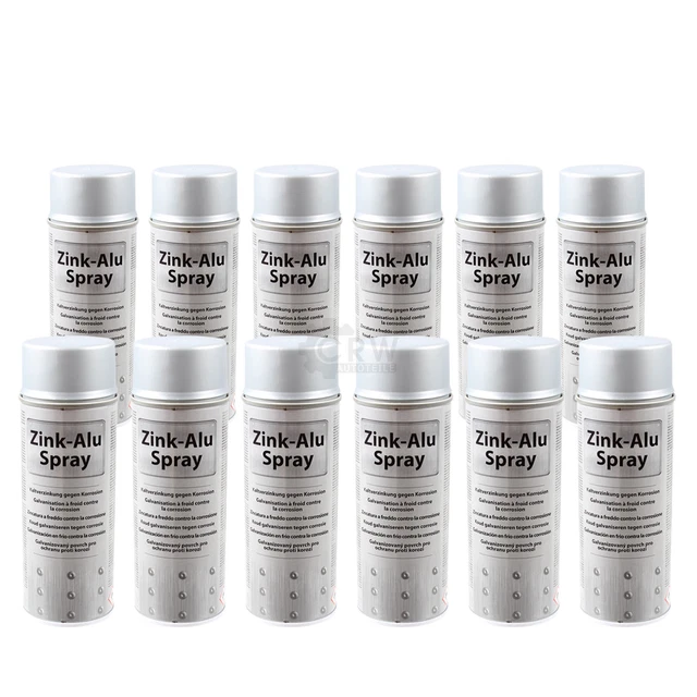 BREHMA Zinkspray 12 X 400 Ml – Korrosionsschutz-Grundierung Für Stahl, Hitzebeständig & Schnelltrocknend