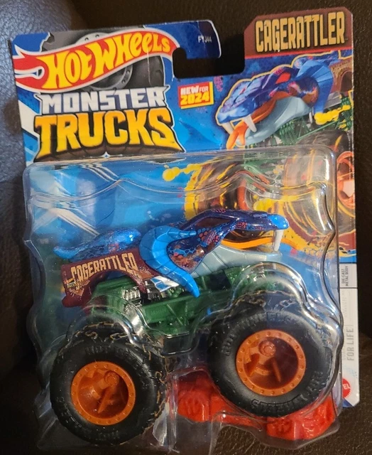 HOT WHEELS MONSTER Trucks New For 2024 Cage Rattler Blue 164 9.99