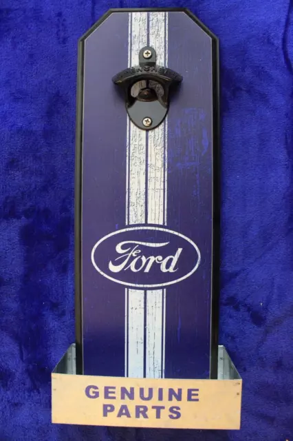 Ford Wall Mount Bottle Opener Badge Logo FoMoCo Truck Mustang Thunderbird Script Ford Wall Mount Bottle Opener Badge Logo FoMoCo Truck Mustang Thunderbird Script