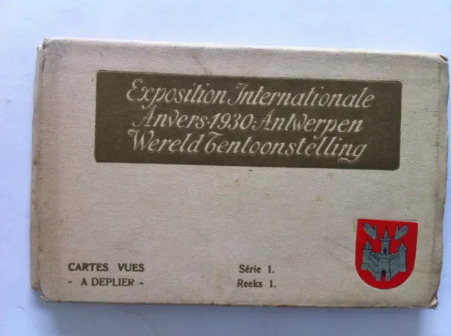 ANVERS exposition Internationale Carnet de 10 Carte postale vue panorama 1930