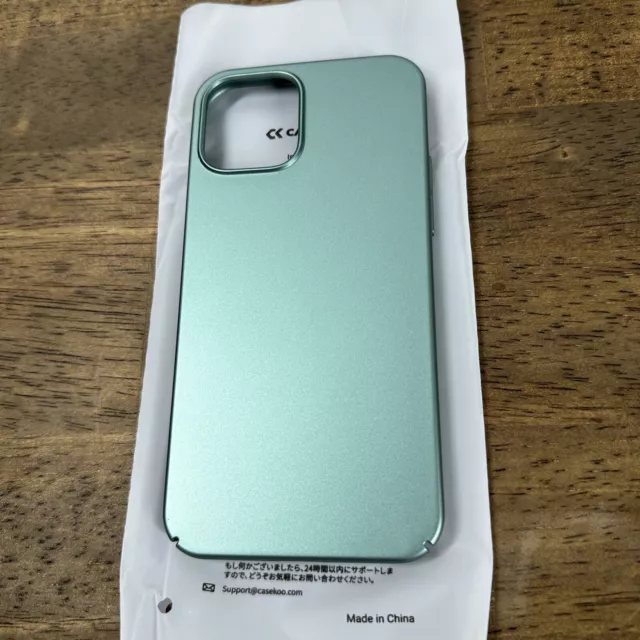 Funda para teléfono Casekoo serie PZ, iPhone 12/12 Pro, cubierta posterior, verde metálico