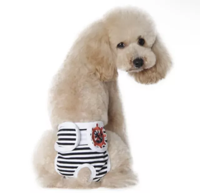 Washable Female Dog Puppy Pet Nappy Diapers Season Menstrual Pants (S-M)