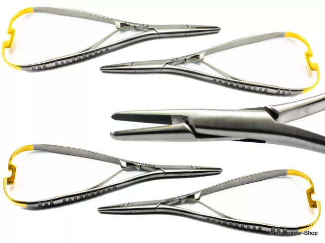 5 X TC PORTE AIGUILLES Mathieu Needle Holder Forceps 14 cm PINCES NATRA GERMANY