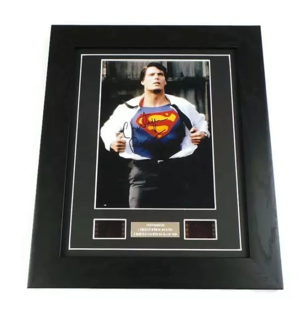 SUPERMAN CHRISTOPHER REEVE Signed PREPRINT + FILM CELL MOVIE MEMORABILIA GIFTS