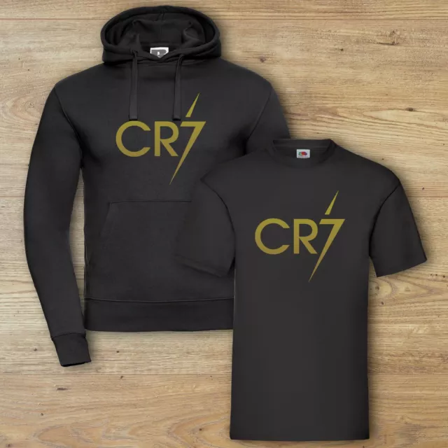 CR7 Ronaldo Kids Hoodie T-Shirt Football Black or Red Great Gift Free Delivery