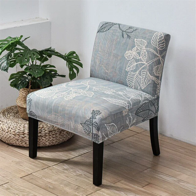 Armless Chair Cover Leopard Single Seat Sofa Stool Slipcover Stretch Chair Cover