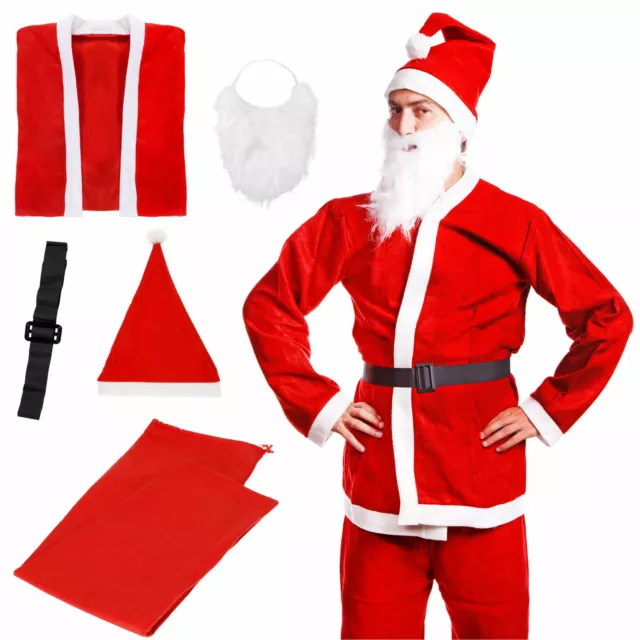 Weihnachtsmann Kostüm Erwachsene Santa Claus Nikolauskostüm Verkleidung