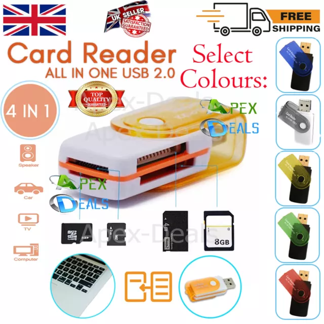 SD Memory Card Reader USB 2.0 High Speed T-FLASH SDXC SDHC MMC Micro SD Mobile