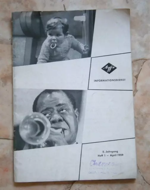 1959 Agfa Photo Louis Armstrong PHOTO CAMERA MAGAZINE CATALOG GERMANY BROCHURE